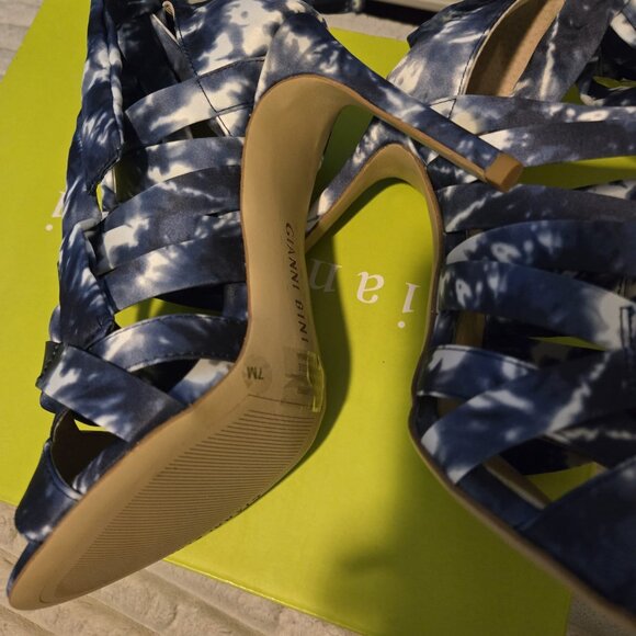 NIB Gianni Bini Abrianna Denim Blue MLT Stiletto Heels | Size 7 - Picture 4 of 9